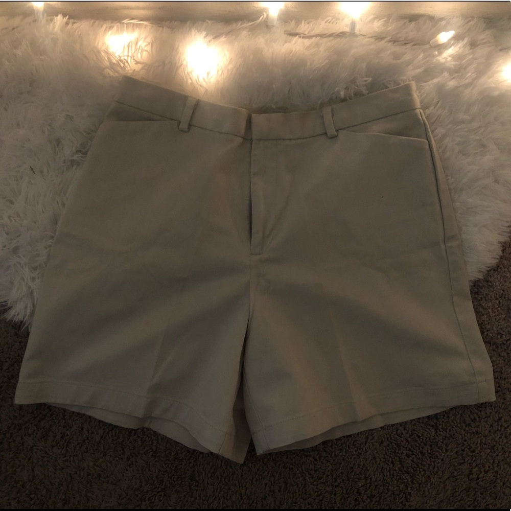 whiteish/khaki shorts!